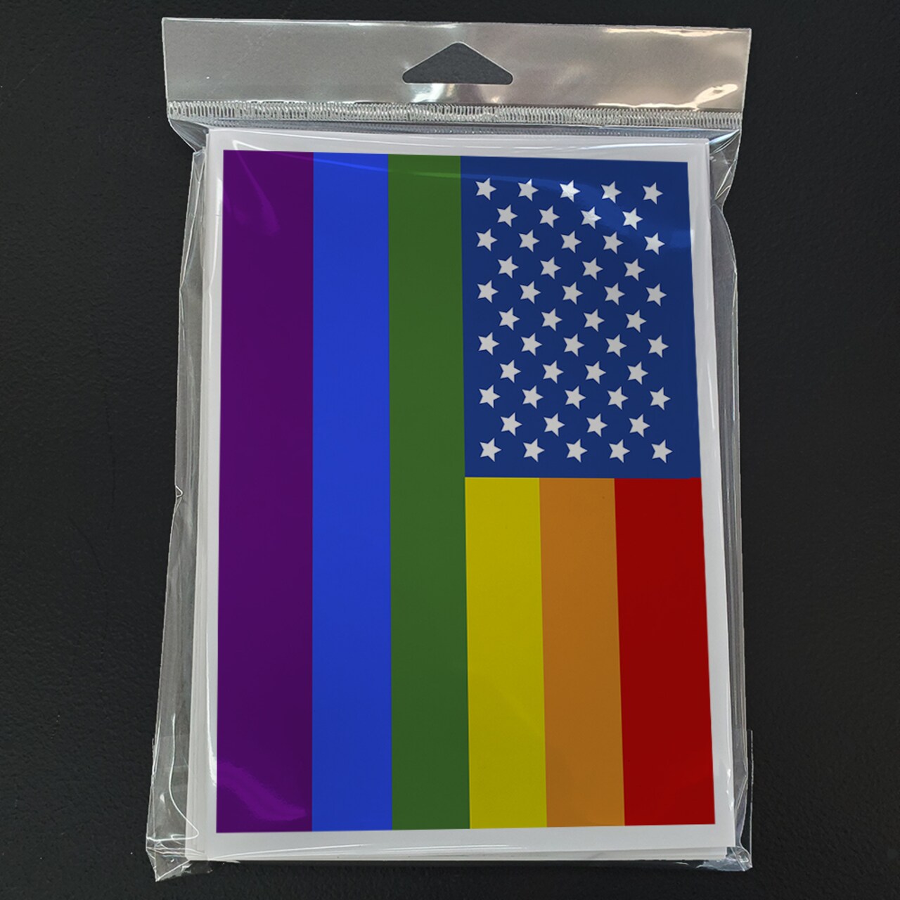 Caroline's Treasures USA Gay Pride Greeting Cards and Envelopes Pack of 8
